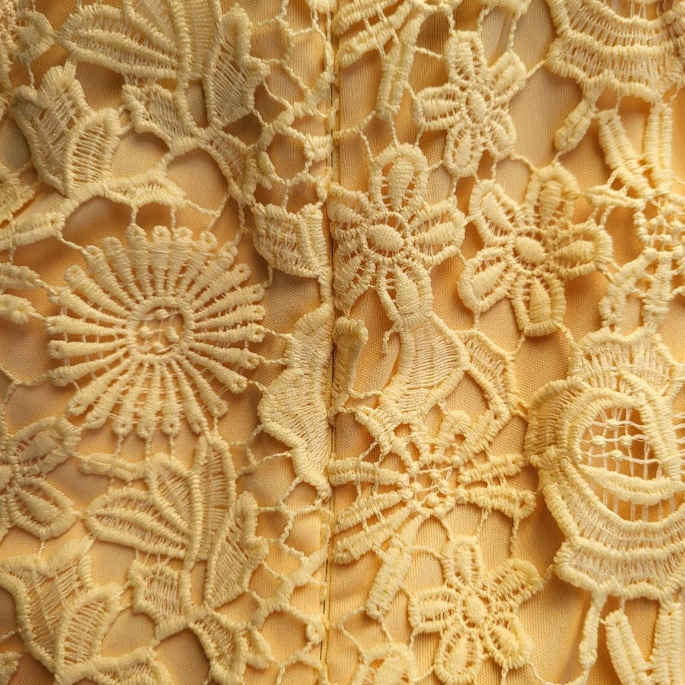 Lulu's Yellow Lace Halter Mini Dress - Picture 7 of 10